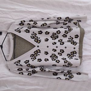 CAbi Kiki Cheetah Print Sweater